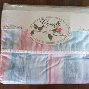 NIP Croscill Luxury Percale King Flat Sheet